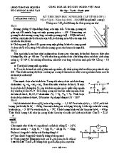 Đề thi chọn học sinh giỏi lớp 11 tỉnh Thái Nguyên năm học 2011 - 2012 môn Vật lý
